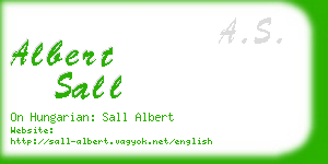 albert sall business card